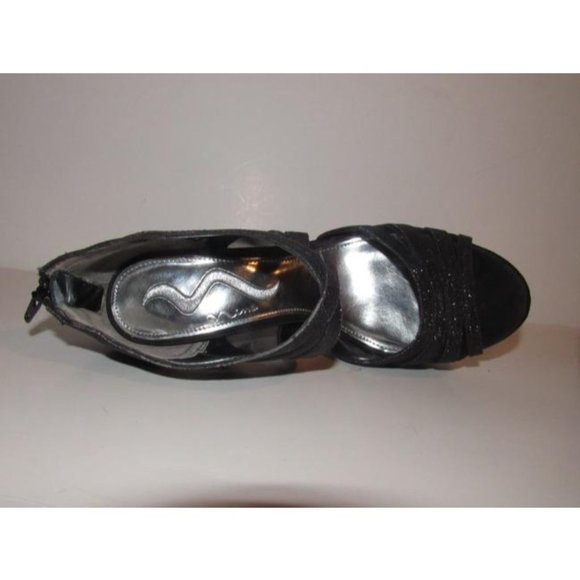 Nina Black FEYLA Sparkly Straps w Mesh & Satin - Picture 5 of 8